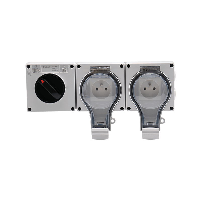 New IP66 waterproof socket one-position switch+two-position French style