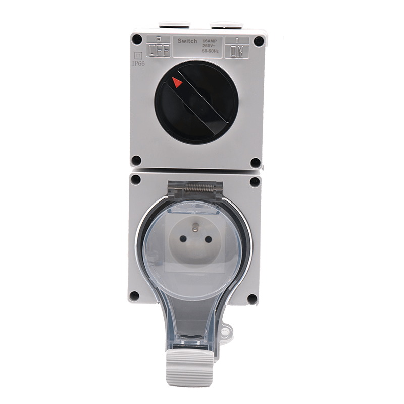 New IP66 waterproof socket one-position switch+one-position French style