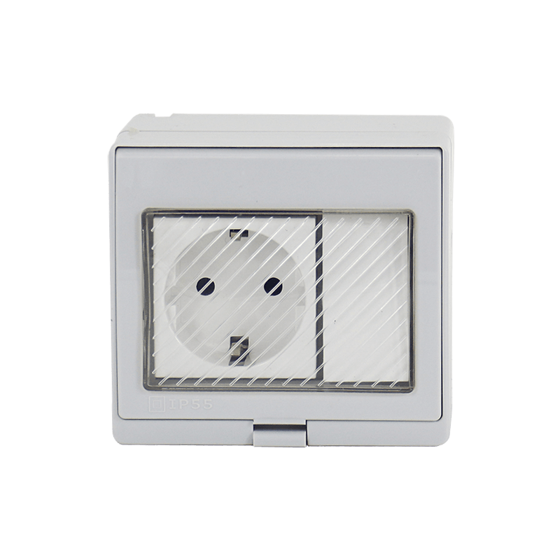 IP55 waterproof socket one-position switch+German style